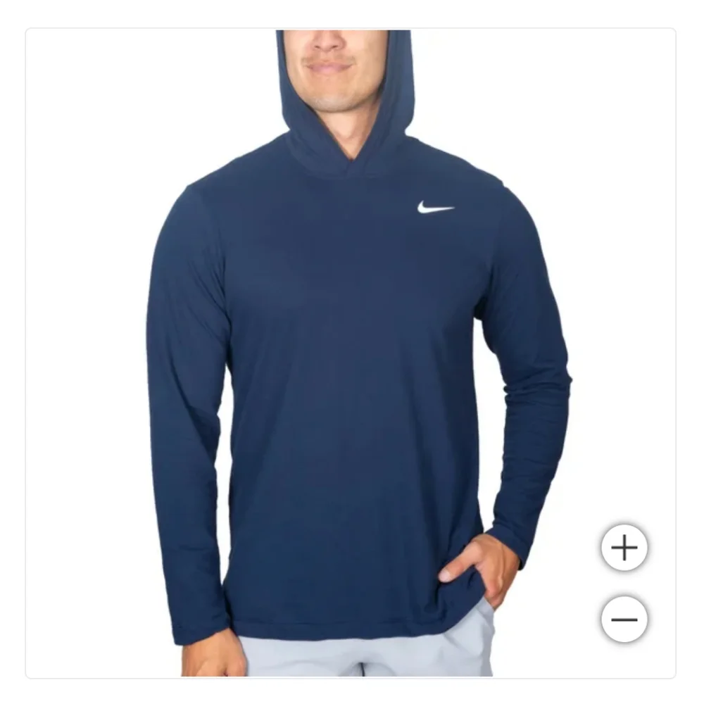 New! Nike Men's Boys Dri-FIT Long Sleeve Hoodie Tee Wicking Blue Select Size Nwt